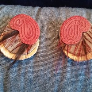 Leather earrings